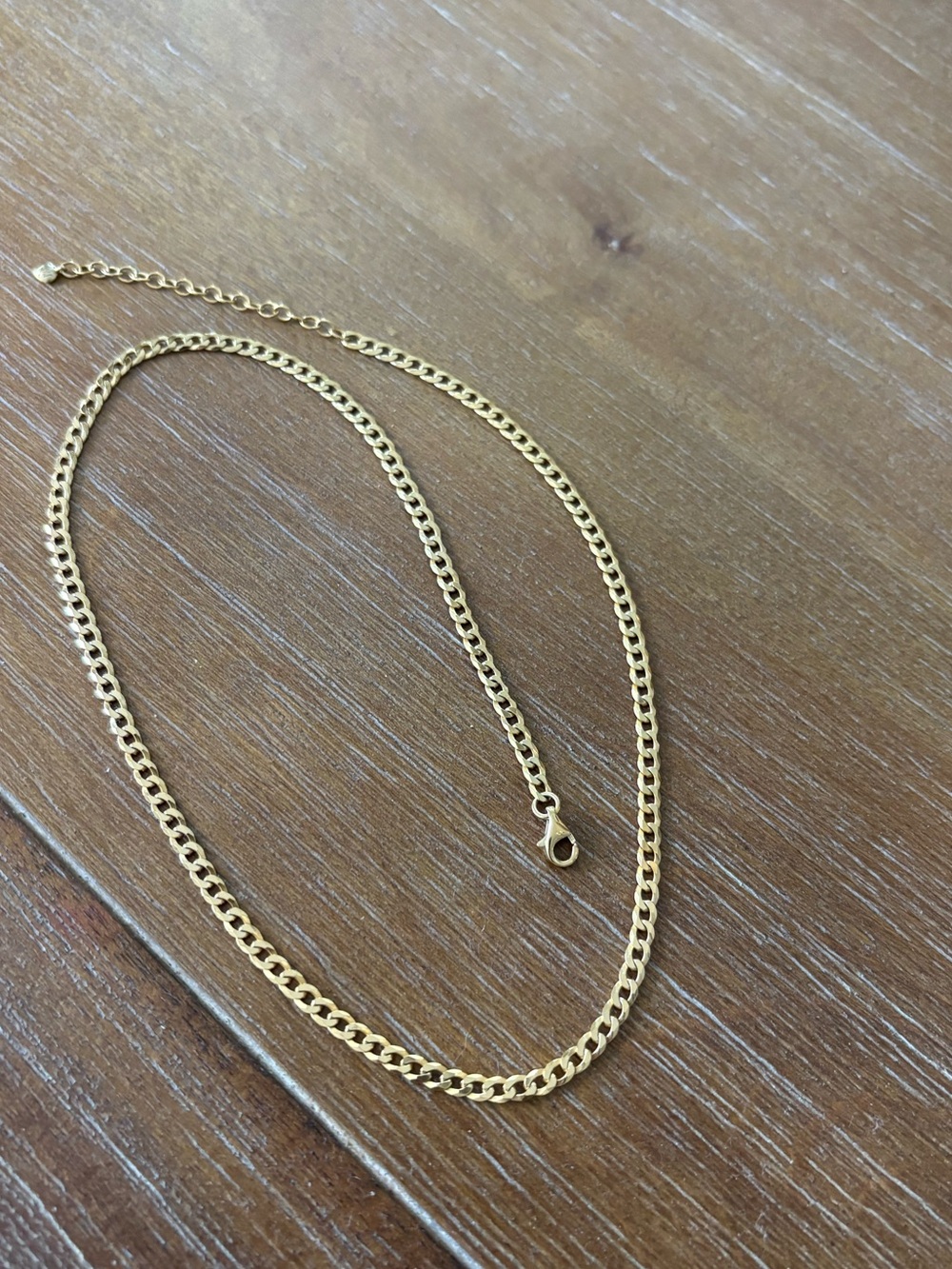 Monica Vinader Gold Flat Curb Chain Necklace - Picture 6 of 10